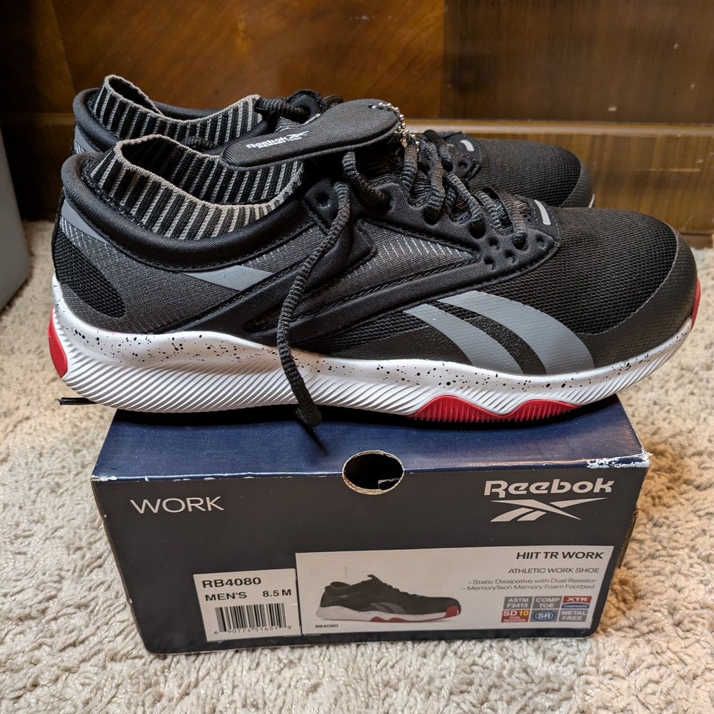 Reebok Black and Gray HIIT TR Work Shoes